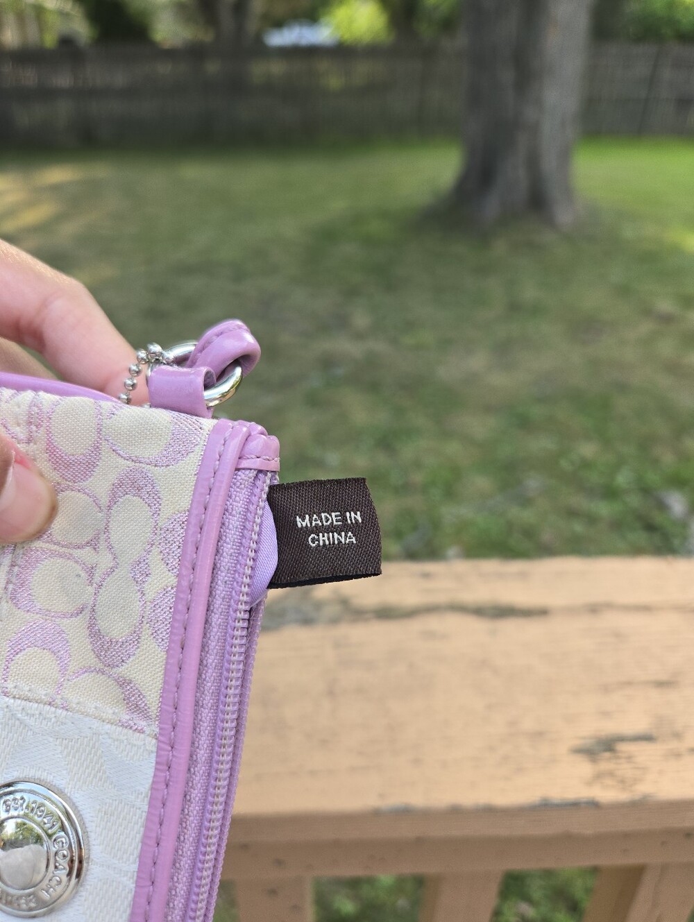 Coach Pink Purple Patchwork Wrislet - Picture 5 of 5